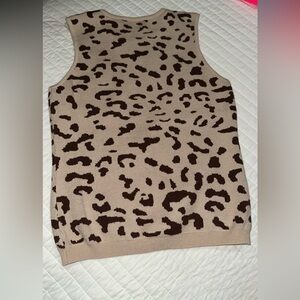 Cheetah sweater vest